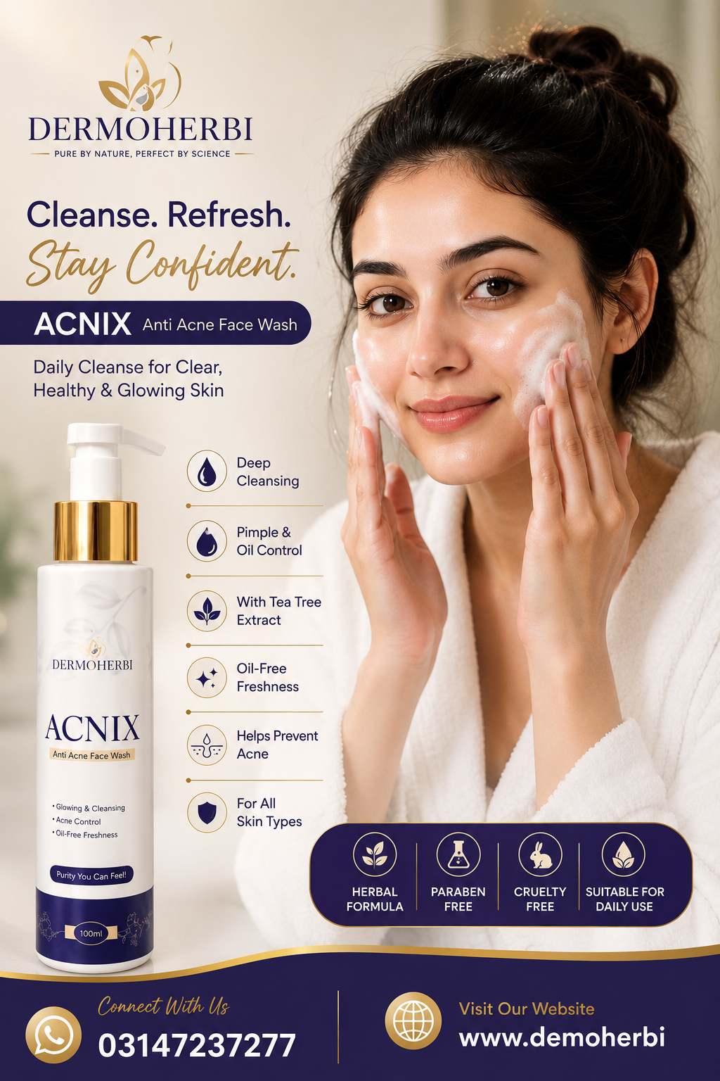 ACNIX anti Acne Face wash pump  75ml